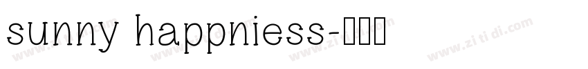 sunny happniess字体转换